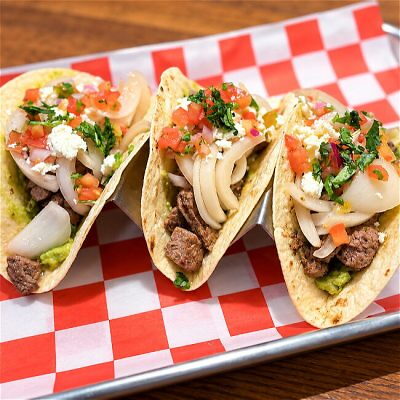 Three street tacos